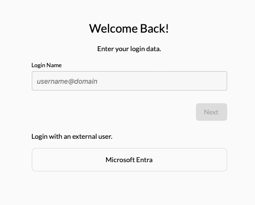 Azure Entra Button